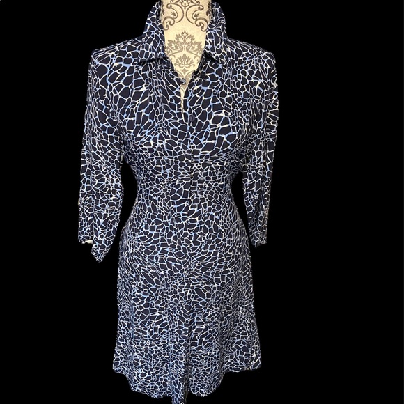 Women’s navy, light blue and white dress from Olsen - Picture 3 of 7